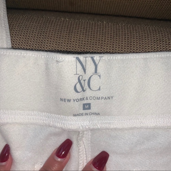 NY&C White Fleece Joggers - Picture 4 of 5